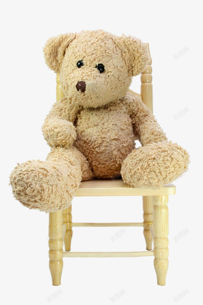 创意坐在板凳上的小熊png免抠素材_88icon https://88icon.com 免费png素材 布娃娃 玩具