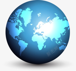 白色大洲世界地球日蓝色地球高清图片
