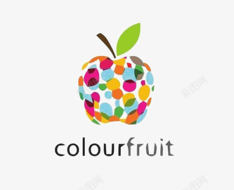 彩色创意苹果元素图标图标