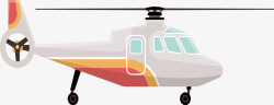 卡通手绘彩绘直升机矢量图素材