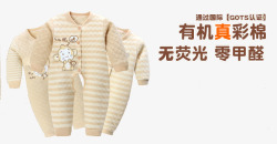 有机彩棉冬季婴儿衣服素材