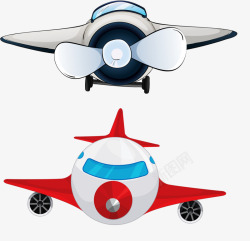 卡通手绘玩具飞机素材
