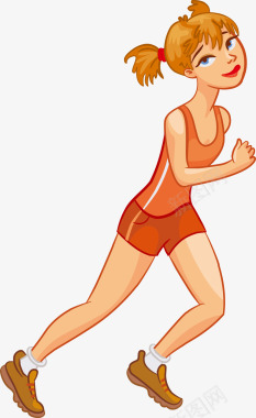 奔跑的女人正面奔跑的人图标图标