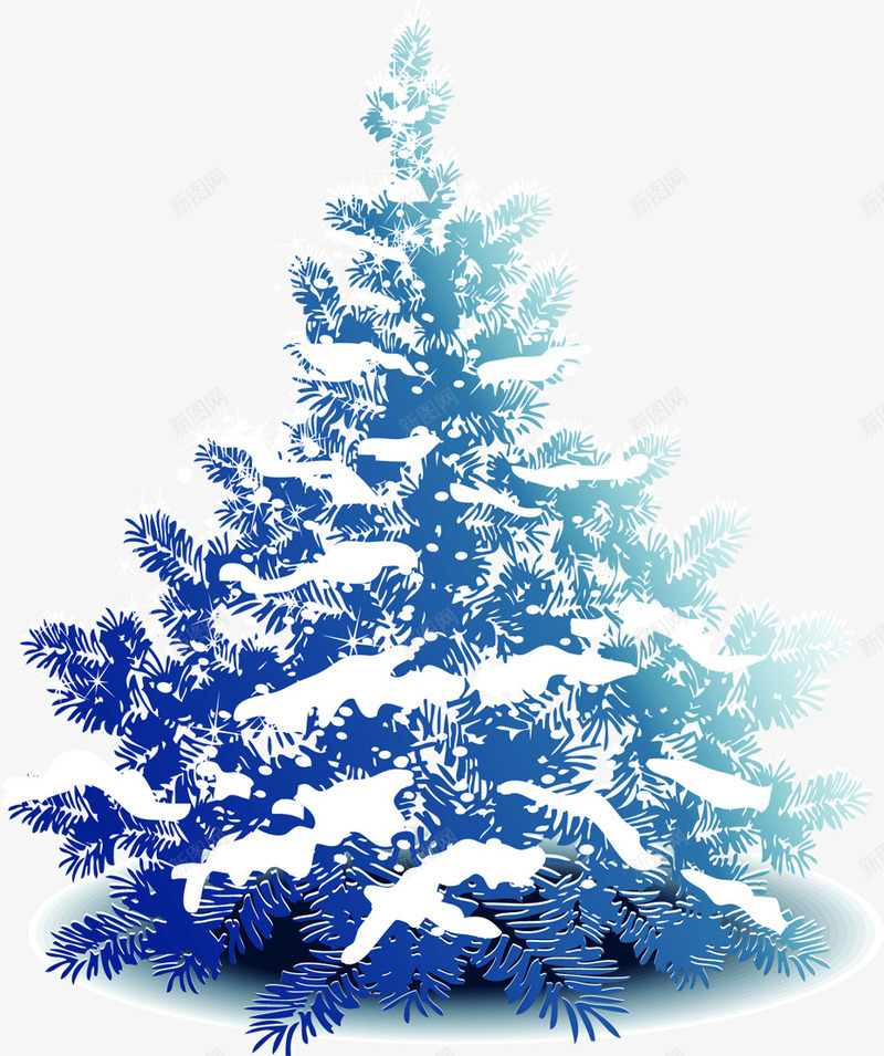 蓝色圣诞树冬季吊牌png免抠素材_88icon https://88icon.com 冬季 圣诞树 蓝色