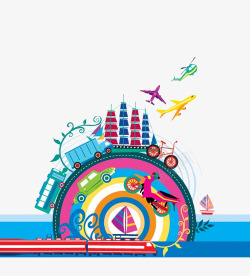 环球旅行背景素材