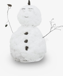 雪人冬季雪景景观素材