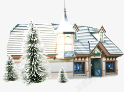 冬季建筑欧式美景素材