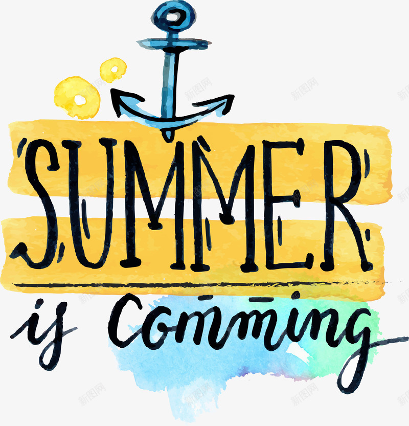 创意卡通summer英文标签矢量图ai免抠素材_88icon https://88icon.com summer英文标签设计 促销标签 创意标签 夏天 夏季标签 手绘标签 海上 矢量图