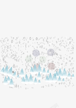 冬季雪天背景矢量图素材
