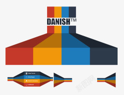 彩色工作总结装饰素材