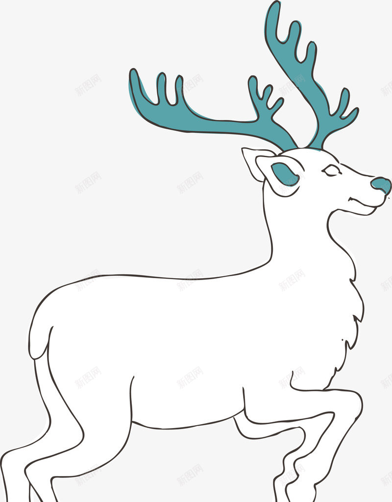 白色冬季圣诞节驯鹿png免抠素材_88icon https://88icon.com Christmas Merry 冬日驯鹿 圣诞快乐 圣诞节 驯鹿 麋鹿