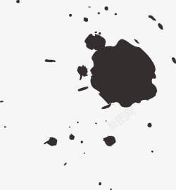 喷溅的水墨素材