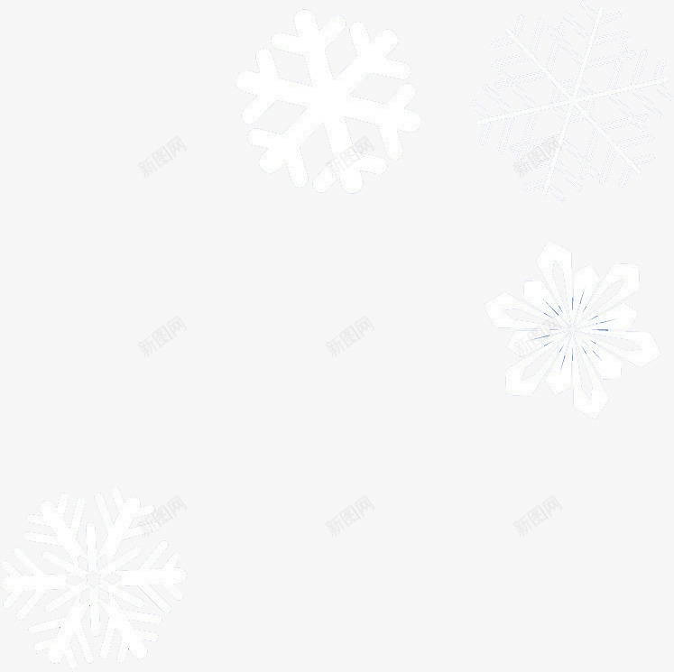 冬季雪花卡片png免抠素材_88icon https://88icon.com 冬季 卡片 设计 雪花