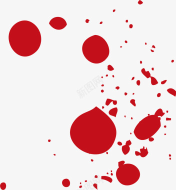 喷溅血迹笔刷点状血迹图标图标