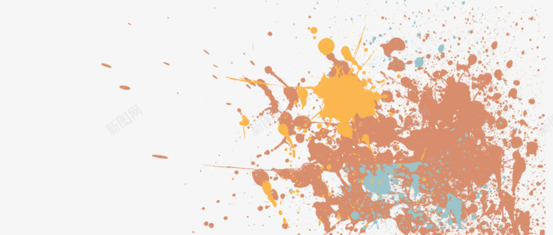 颜料喷溅psd免抠素材_88icon https://88icon.com 喷溅 棕色 颜料 黄色