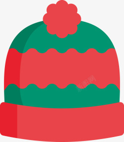 创意红色冬季帽子矢量图素材