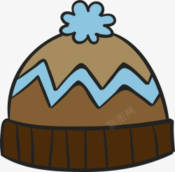 冬季棕色卡通帽子素材