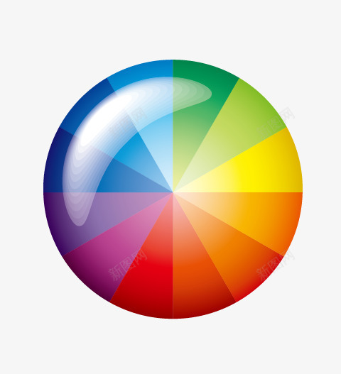 圆形彩色小方块png免抠素材_88icon https://88icon.com 卡通 圆形 小方块 彩色 矢量色块 色彩