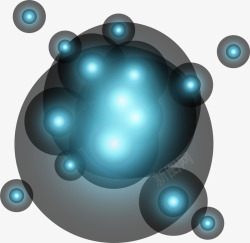 蓝色闪耀光芒素材