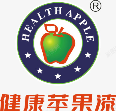 logo设计健康苹果漆logo矢量图图标图标
