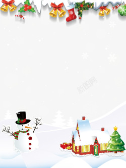 冬季雪人圣诞节海报素材