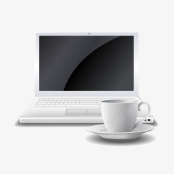 笔记本咖啡白色现代数码产品高清图片