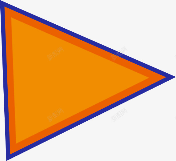 三角形色块png免抠素材_88icon https://88icon.com 橙色 色块 蓝色