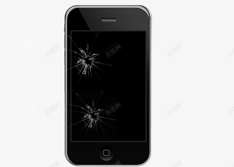 iphone4碎屏png免抠素材_88icon https://88icon.com 保险 保障 商务 弹孔 手机 数码 碎屏 碎屏手机 苹果 黑色