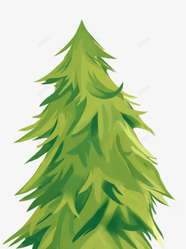 绿色冬季大树装饰png免抠素材_88icon https://88icon.com 冬季 大树 绿色 装饰