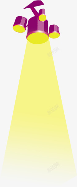 黄色舞台灯光背景图素材