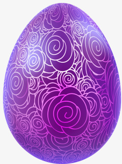 紫色彩蛋复活节紫色花纹彩蛋高清图片