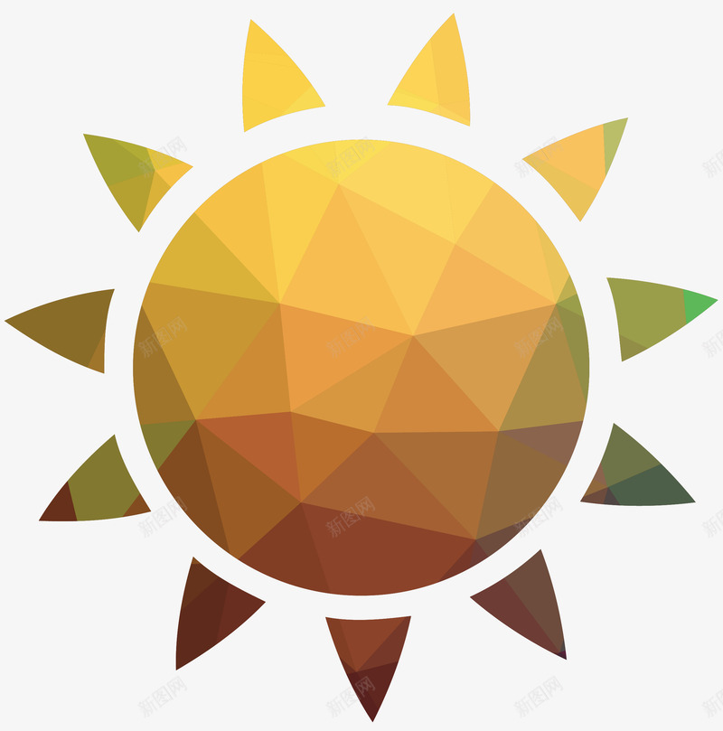 色块交接太阳png免抠素材_88icon https://88icon.com 交接 发光太阳 发光的太阳 圆形太阳 太阳 矢量太阳 色块