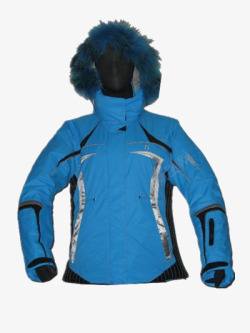 蓝色滑雪服素材