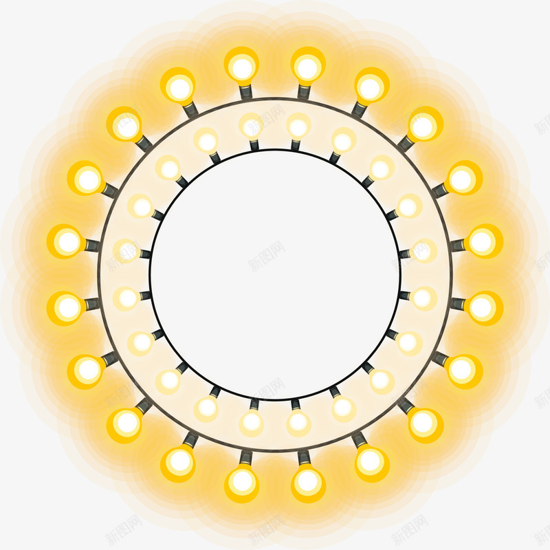 唯美黄色彩灯png免抠素材_88icon https://88icon.com 唯美彩灯 小清新光晕 水彩 简约彩灯 黄色光晕 黄色彩灯