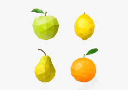 马赛克水果素材