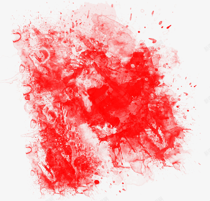 墨喷溅红色墨迹喷溅png免抠素材_88icon https://88icon.com 喷溅 墨迹 红色