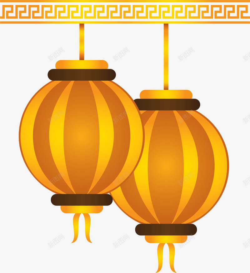 新年黄色灯笼挂饰png免抠素材_88icon https://88icon.com 中国风 新年灯笼 春节灯笼 灯笼挂饰 金色光晕 黄色灯笼