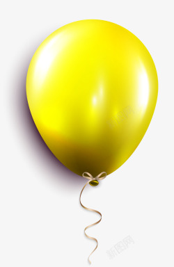 小清新黄色气球素材