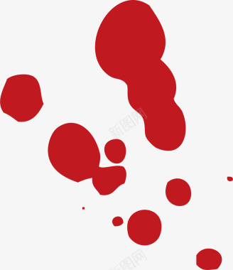 红色油漆笔刷点状血液图标图标