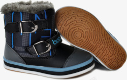 冬季时尚保暖高帮童鞋素材