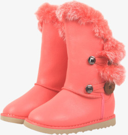 粉色可爱冬季女鞋素材