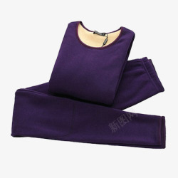 紫色女士保暖衣素材
