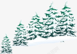 冬季树木背景片素材