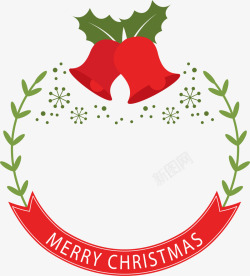 圣诞节铃铛徽章素材
