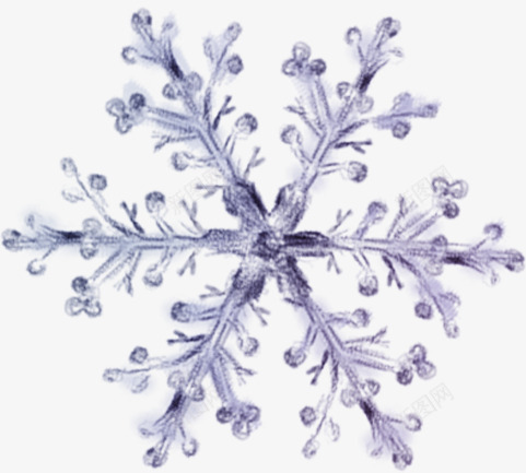 手绘冬季唯美雪花png免抠素材_88icon https://88icon.com 冬季 雪花