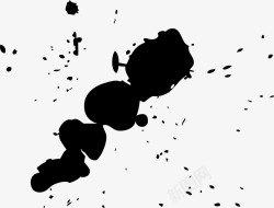 喷溅的墨水素材