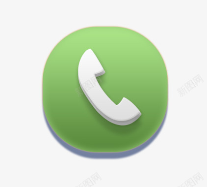 绿色PNG电话图标图标