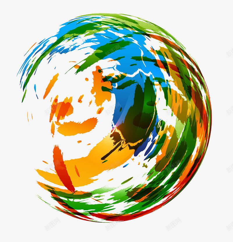 彩色喷溅水彩png免抠素材_88icon https://88icon.com 喷彩 圆形 水彩 水彩画 环绕