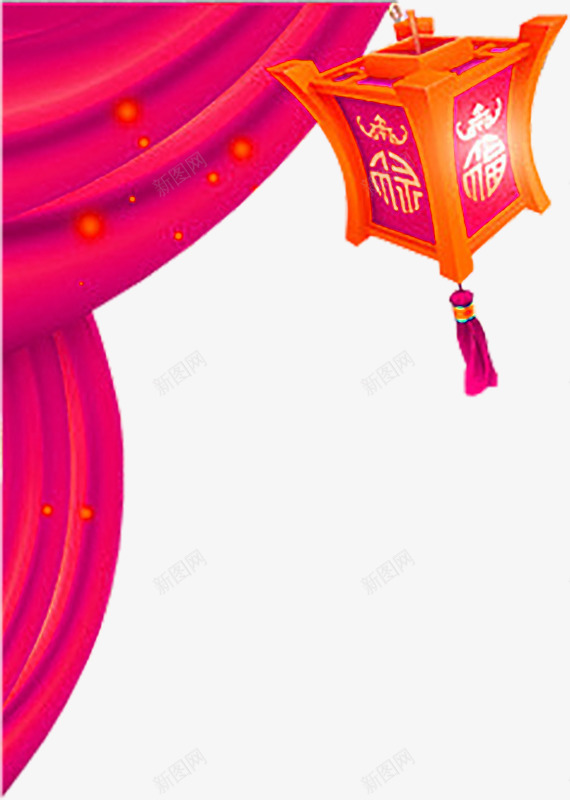 红色帷幕灯笼png免抠素材_88icon https://88icon.com 喜庆 帷幕 舞台背景 舞台设计 褶皱