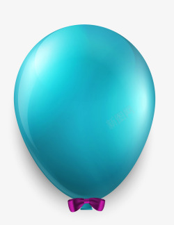 漂浮蓝色气球素材